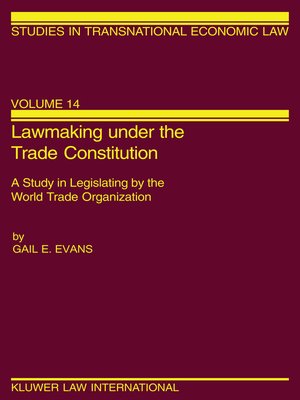 cover image of Lawmaking under the Trade Constitution